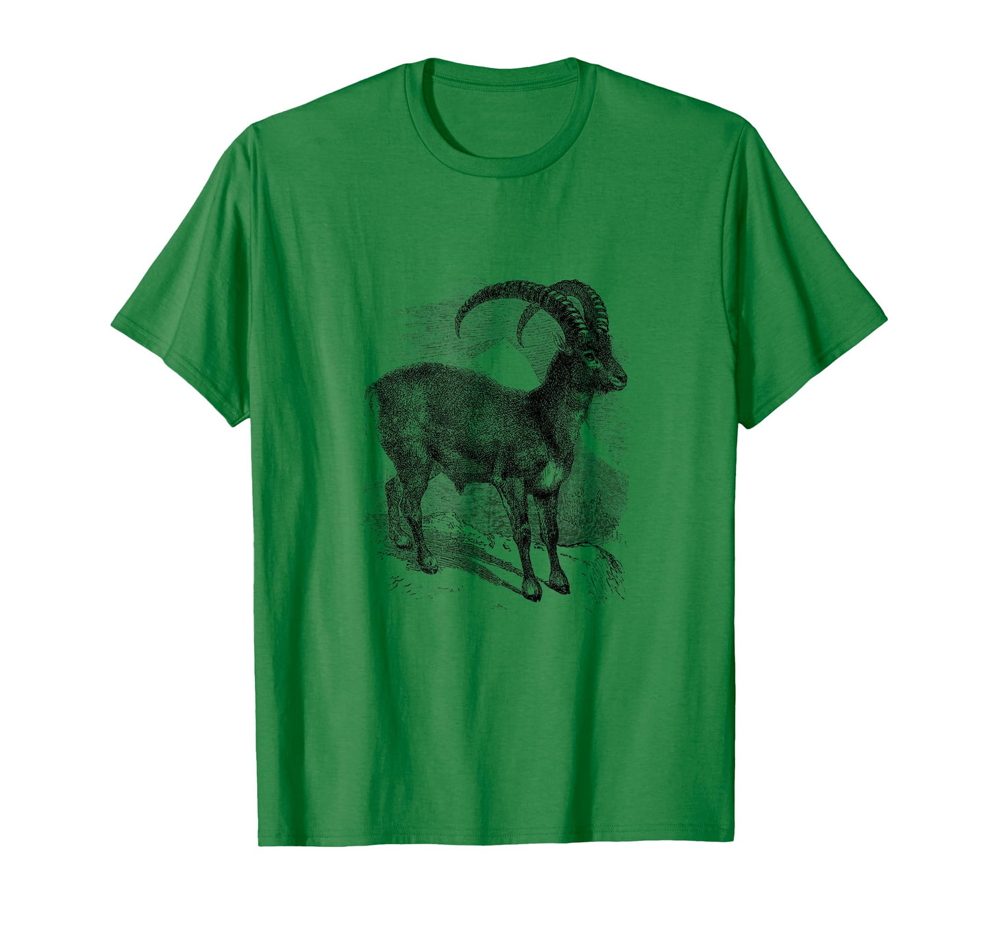Ibex Mountain Goat Print T-Shirt T-Shirt
