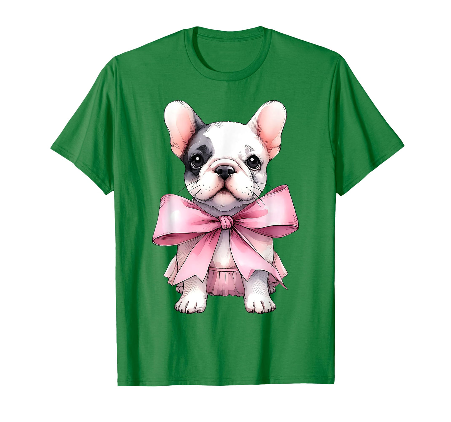 Coquette Bow French Bulldog Dog Frenchie Mom Pink Ribbon Mom T-Shirt