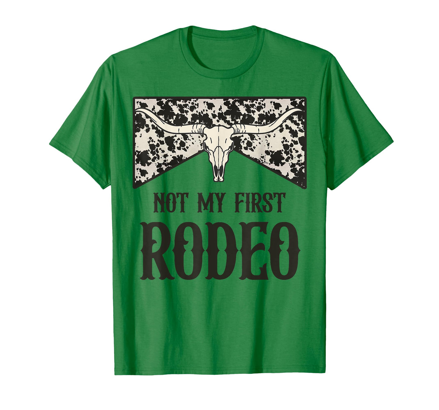 Not My First Rodeo Bull Skull Leopard Western Rodeo Country T-Shirt