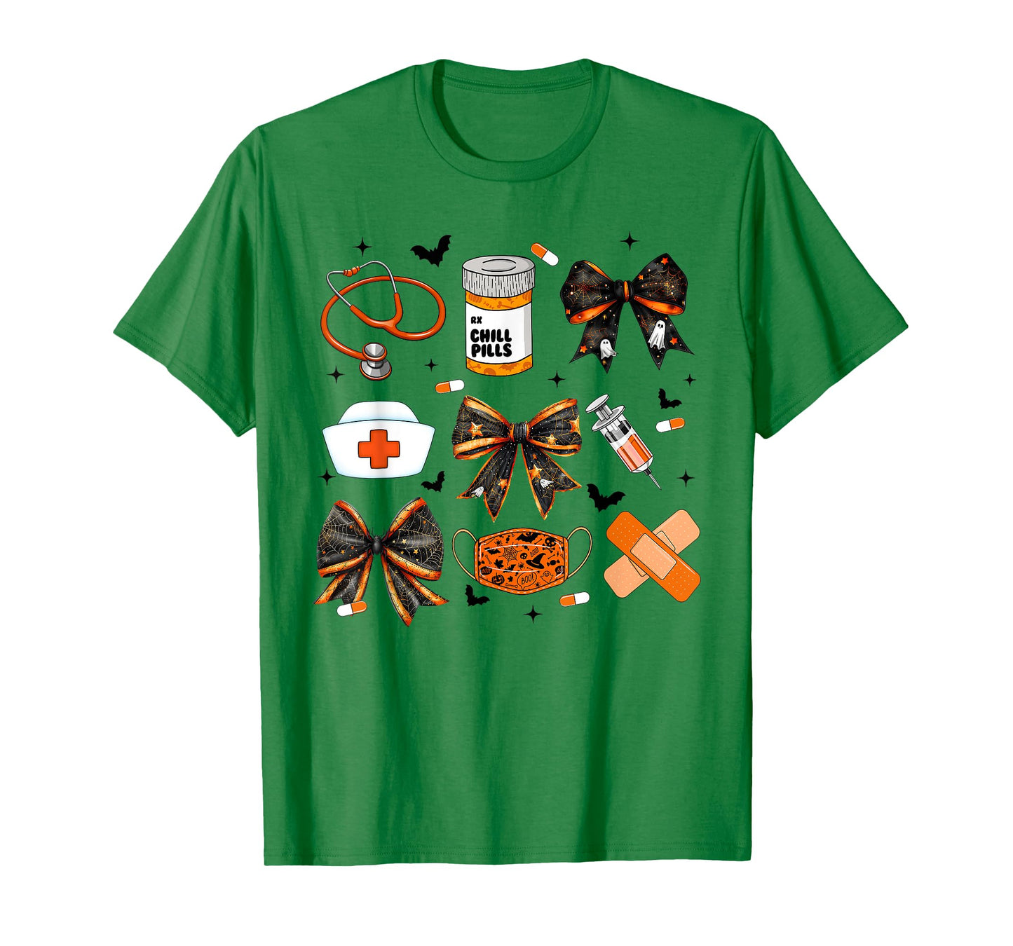 Nurse Halloween Coquette Bow Spooky Season Women Girl T-Shirt