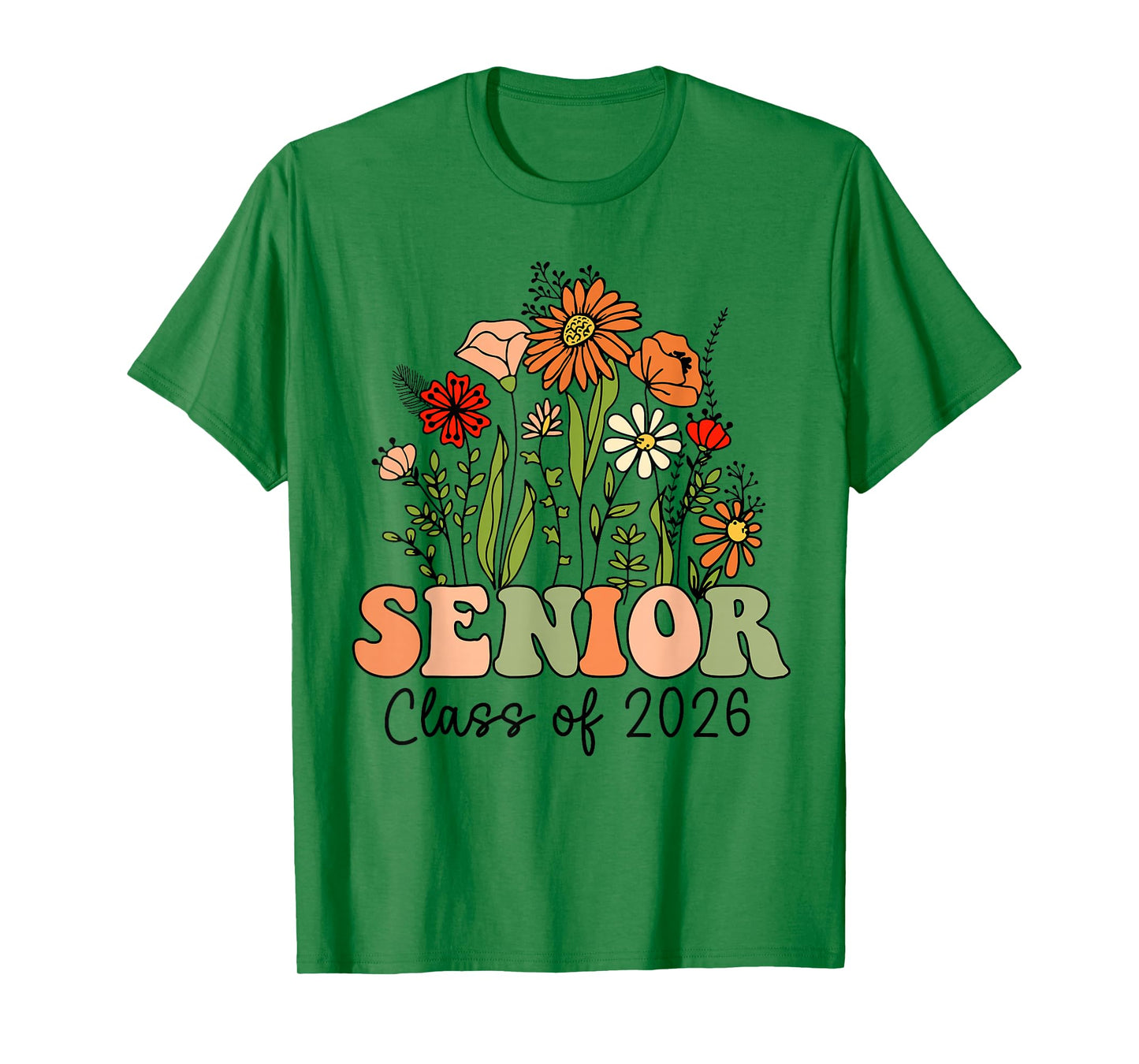 Senior 2026 Graduate Class of 2026 Wildflowers Graduation T-Shirt