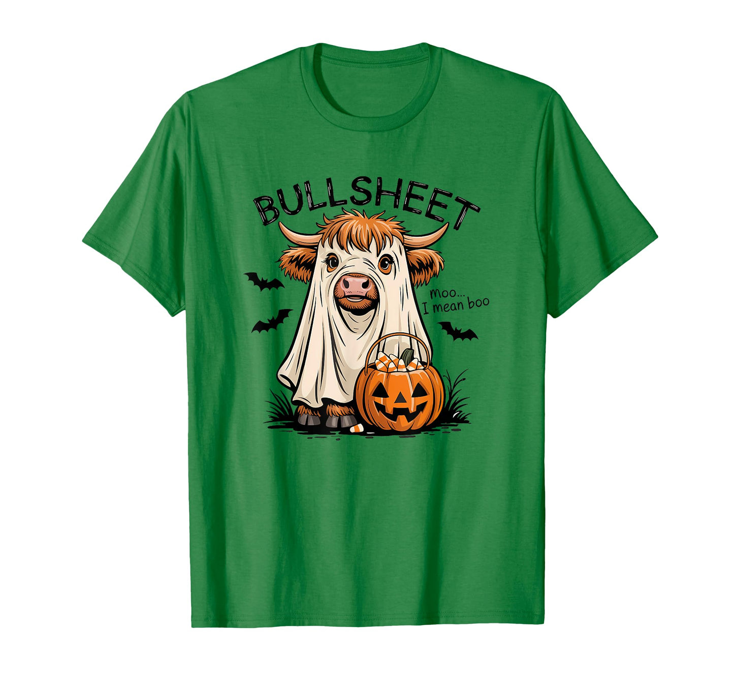 Ghost Cow Funny Halloween Spooky Moo Animal Costume Humor T-Shirt