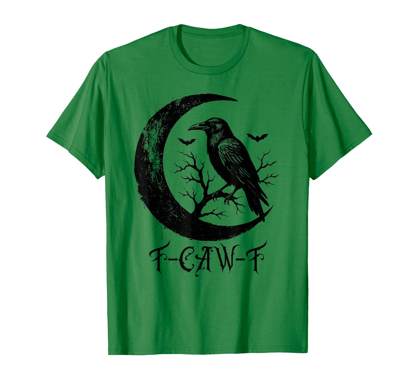 F-Caw-F Black Crow Funny Black Bird Moon Gothic Adult Humor T-Shirt