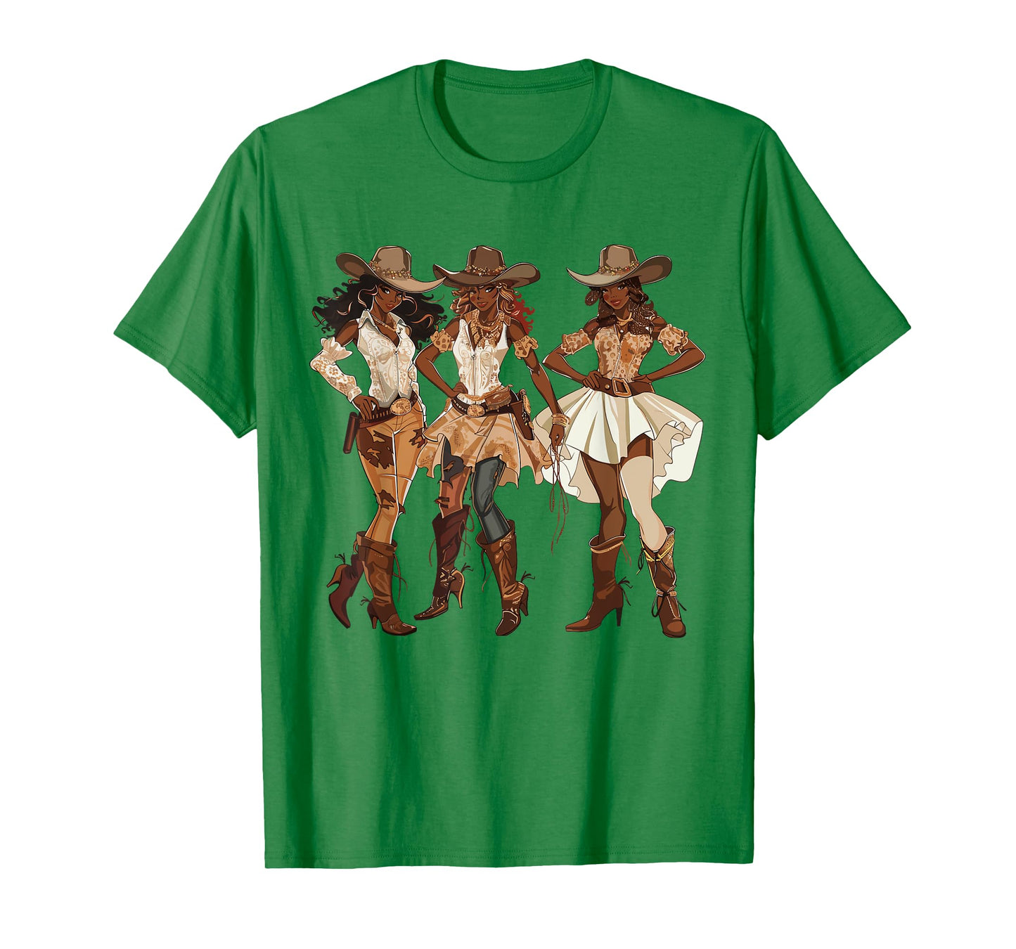 Black African American Cowgirl Western Country Texas Rodeo T-Shirt