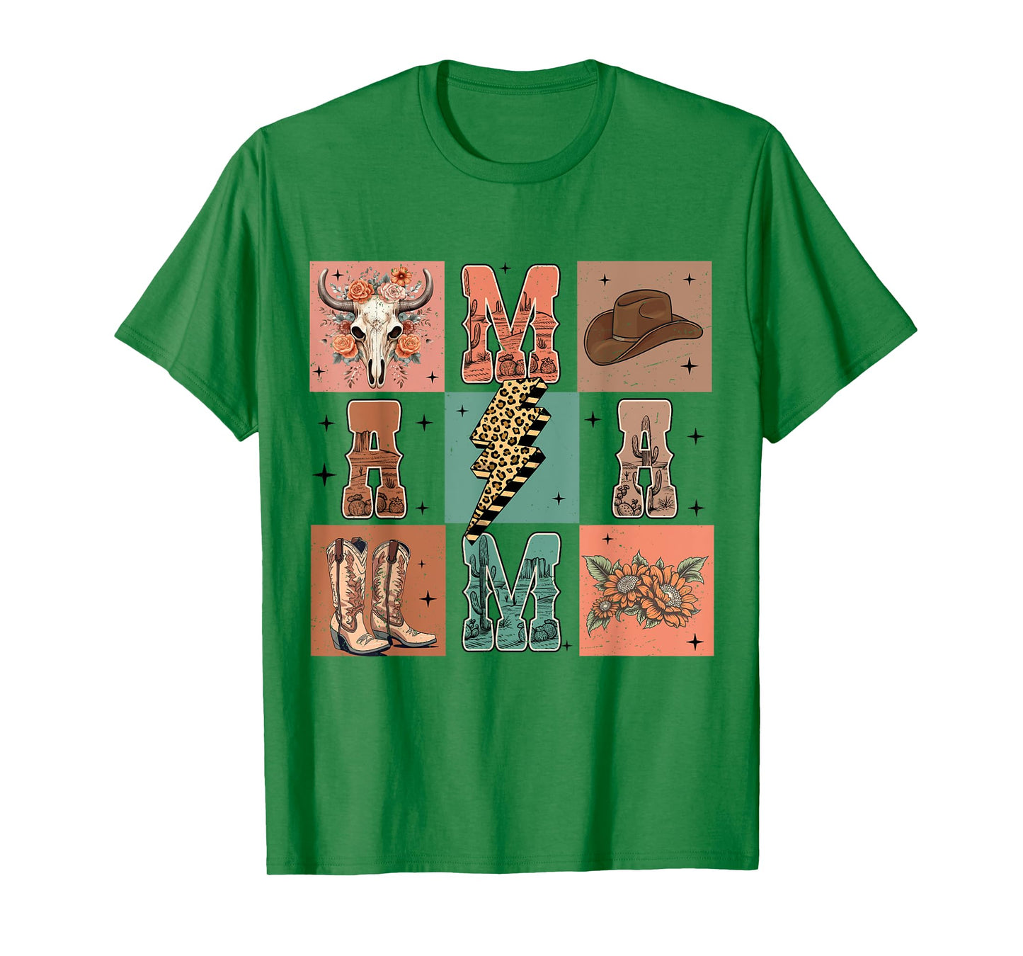 Western Mama Cowboy Cowgirl Mothers Day Mom Country Boots T-Shirt