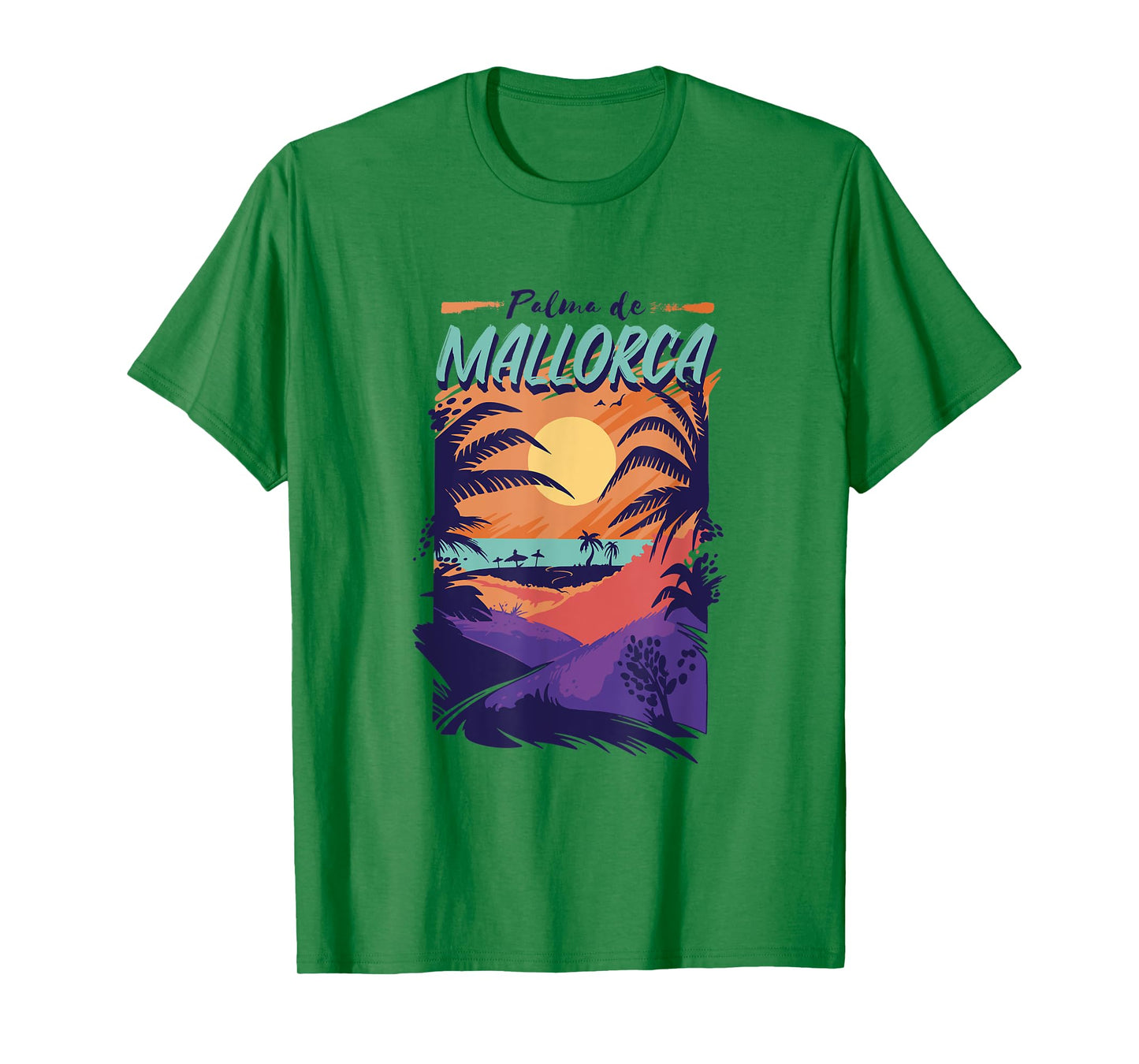 Palma de Mallorca Beach Sunset Men Women T-Shirt