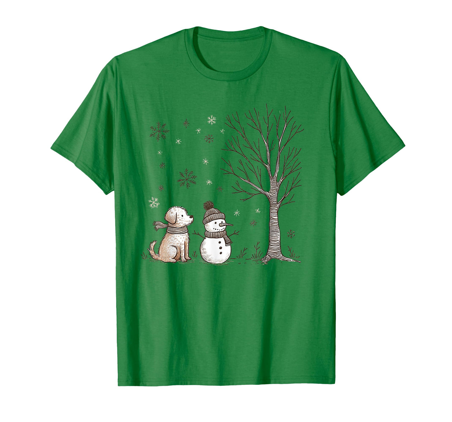 Chillin' With My Snowmies Christmas Snowman Dog Lovers T-Shirt