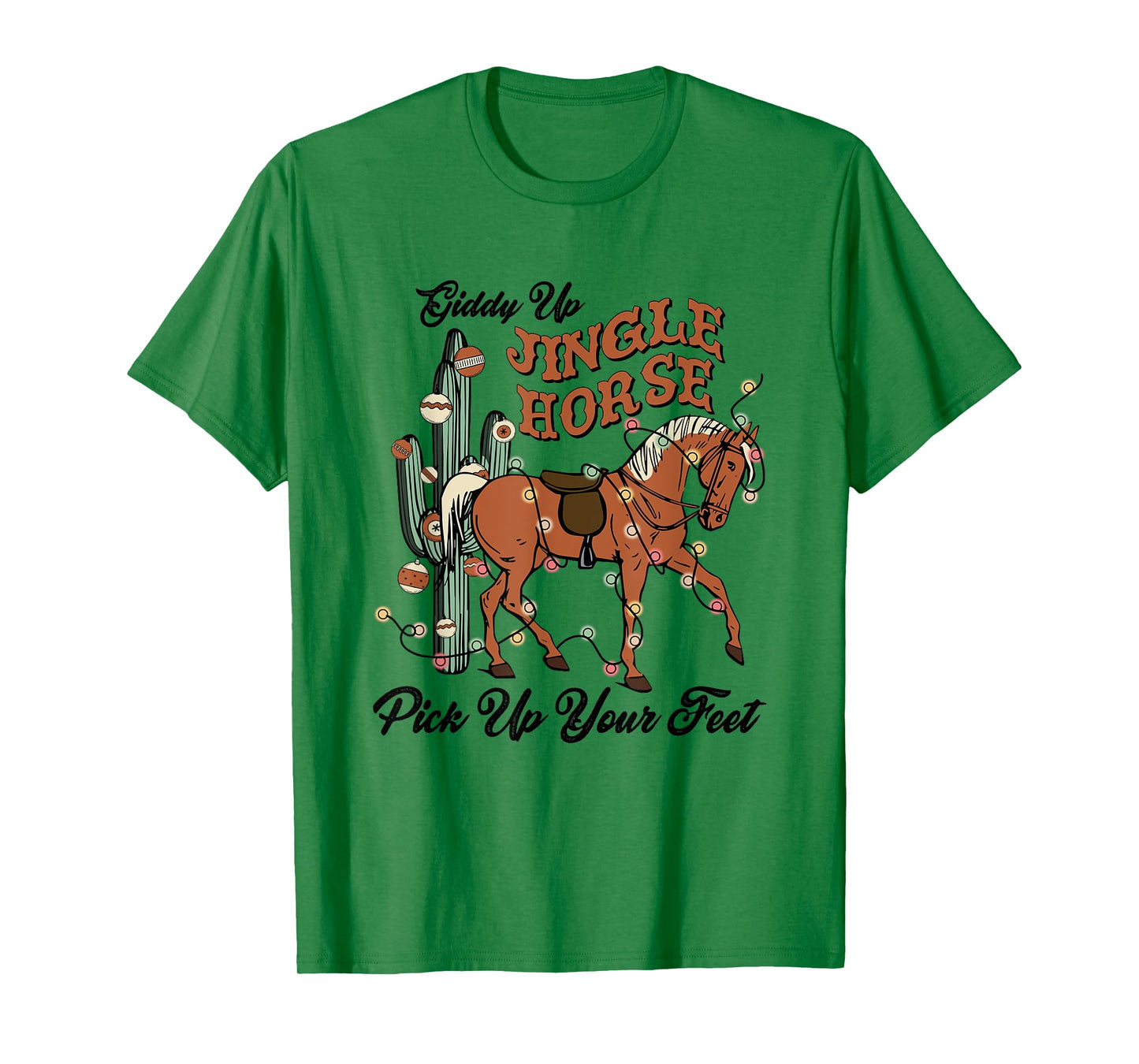 Giddy-Up Jingle Horse Pick Up Your Feet, Xmas Horse Lover T-Shirt