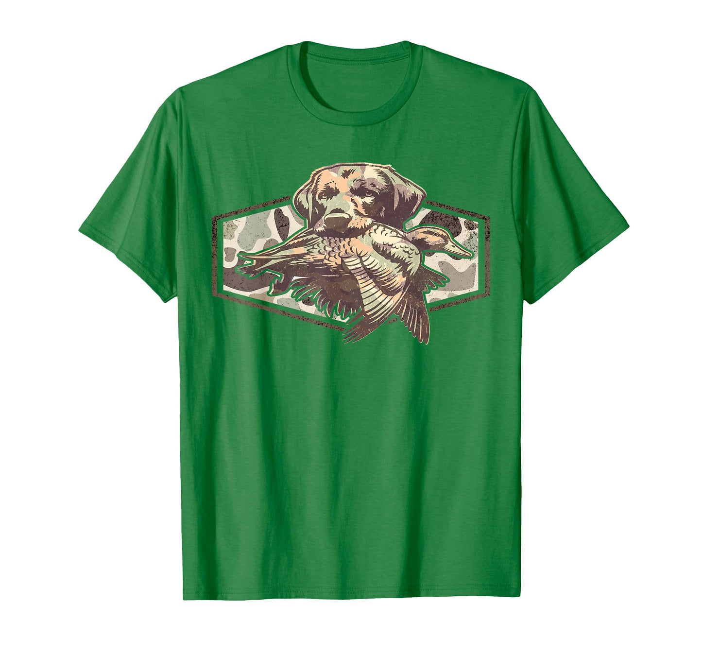 Retro Old Camo Duck Hunting Lab Dog Labrador Southern Boy T-Shirt