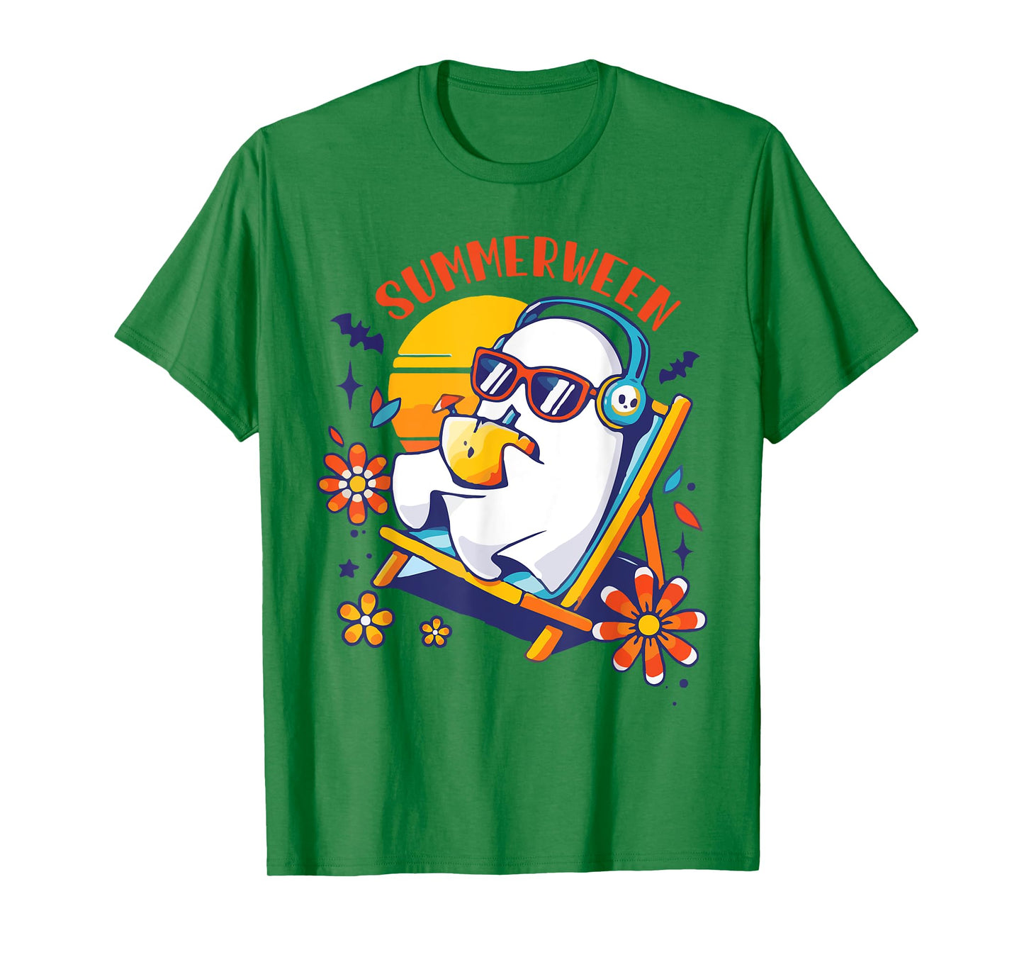 Summerween Cute Spooky Summer Ghost Halloween Lover T-Shirt