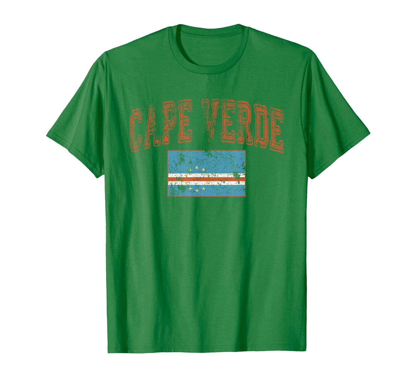 Vintage Retro Faded Cape Verde Flag Cabo Verde Pride T-Shirt