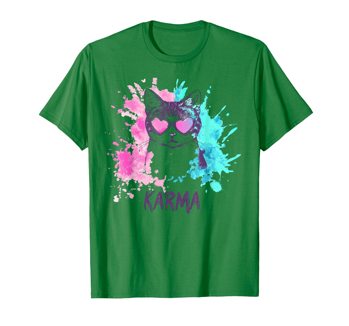 Vintage Cat Karma lovers For Teens Girls Women Men T-Shirt