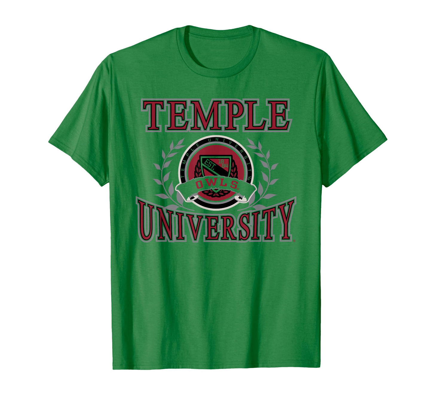 Temple Owls Laurels White Officially Licensed T-Shirt