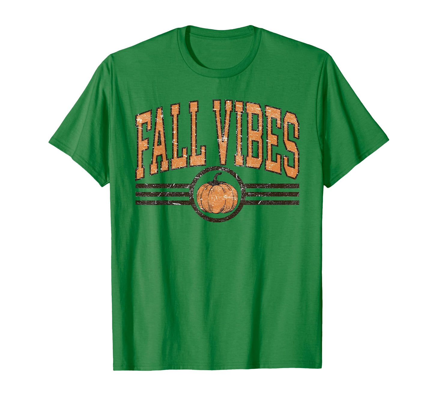 Fall Vibes Pumpkin Season Autumn Leaves Thanksgiving Vintage T-Shirt