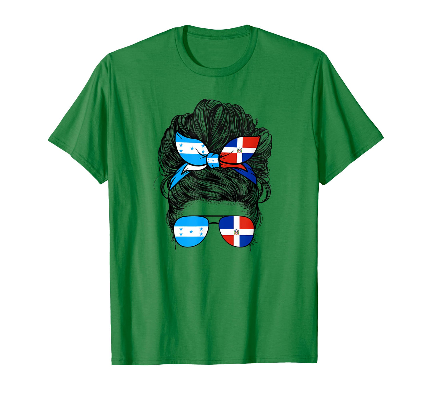 Half Dominican And Honduran Honduras Dominica Flag Girl Mix T-Shirt