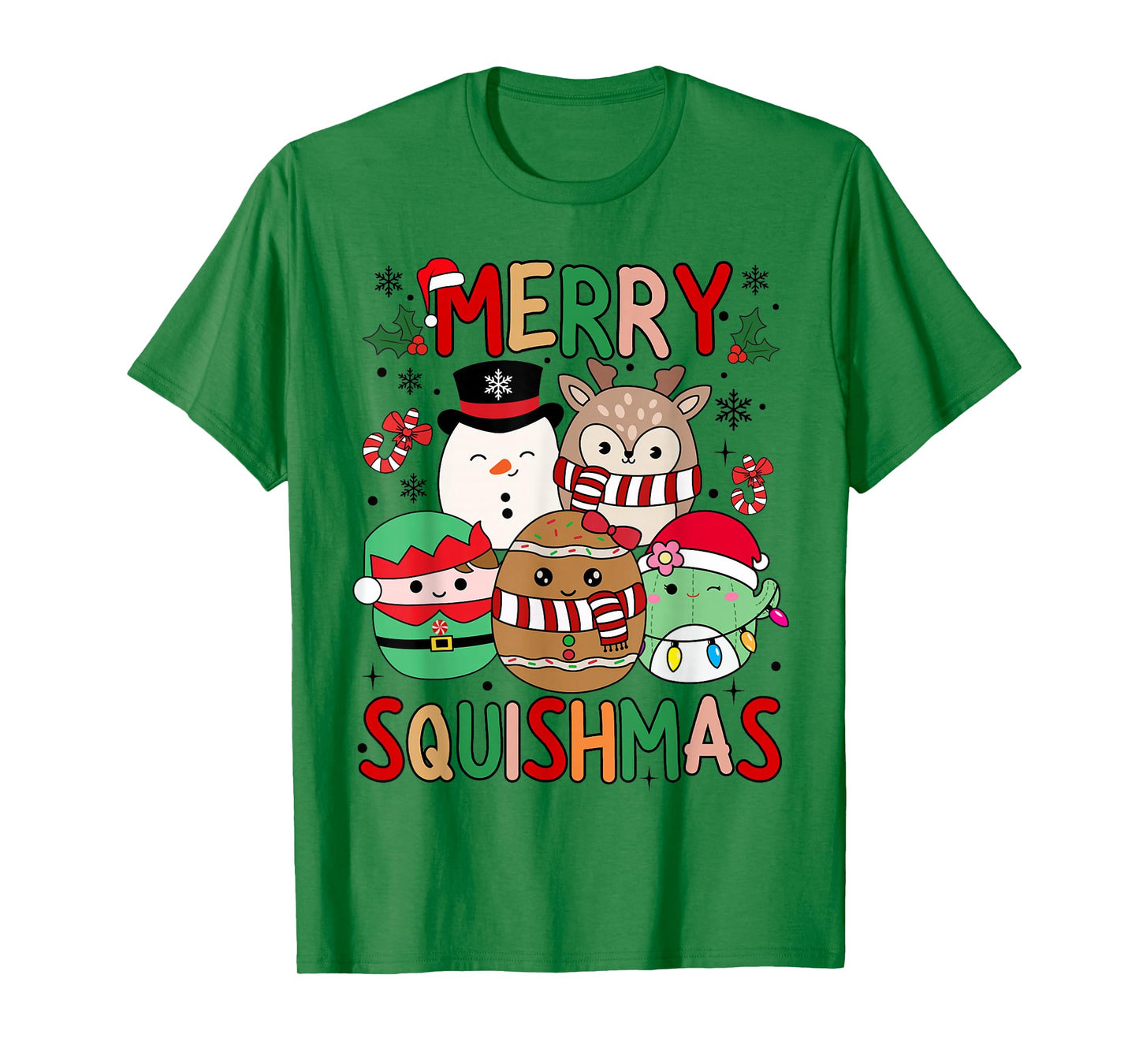 Squish Squad Merry Christmas Gifts Cute for Kids Woman T-Shirt