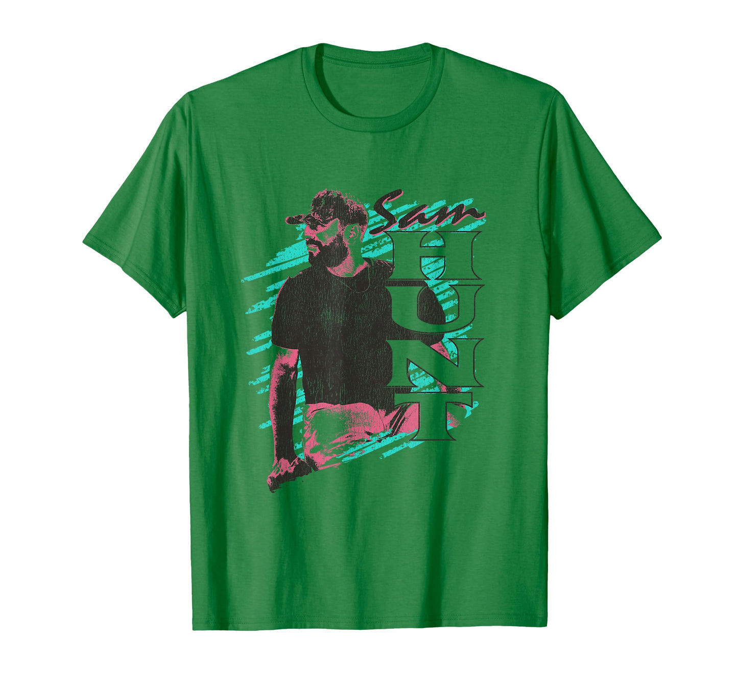 Sam Hunt Pink and Blue T-Shirt
