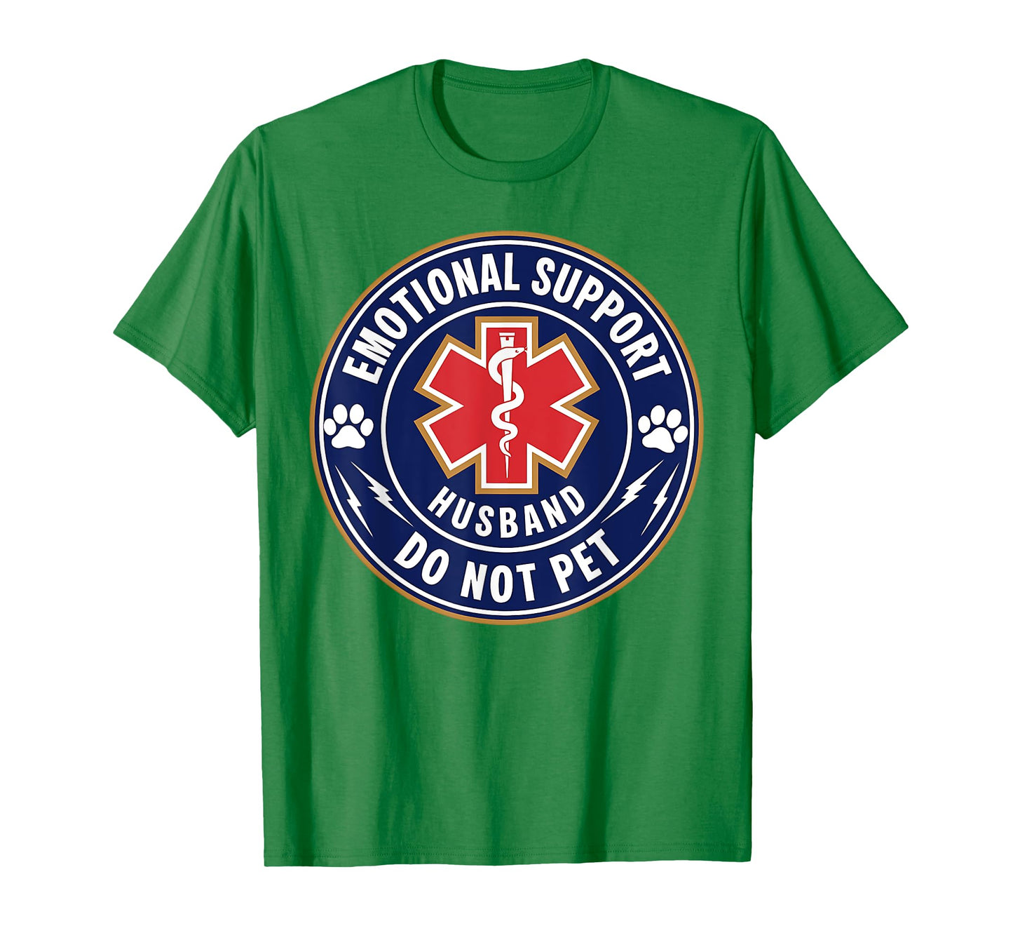 Emotional Support Husband Do Not Pet Service Dog Love Humor T-Shirt