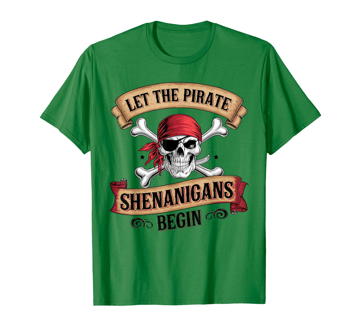 Let the Pirate Shenanigans Begin Talk Like a Pirate Skull T-Shirt