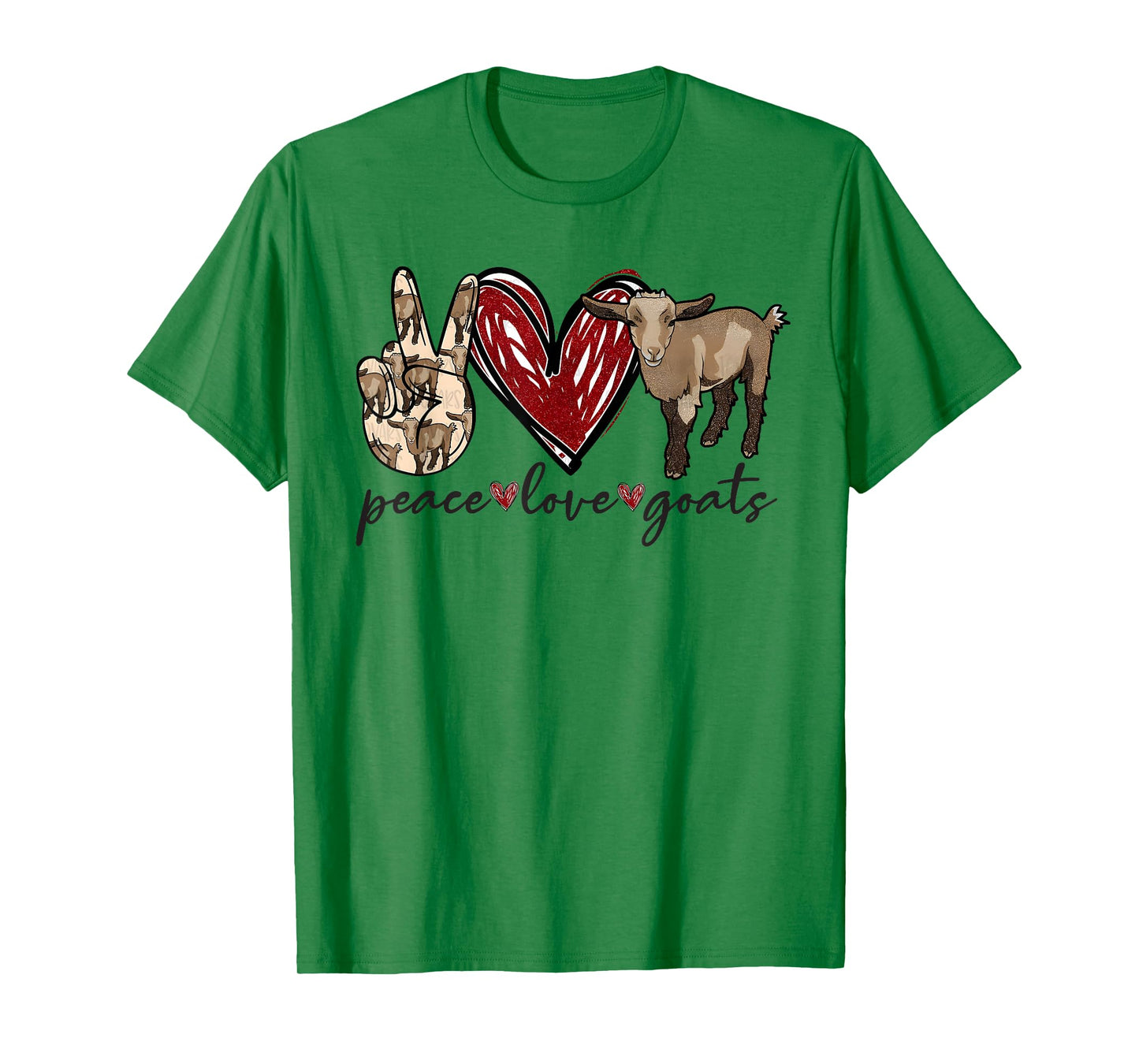 Peace Love Goats Farm Girl Goat Lover Funny T-Shirt