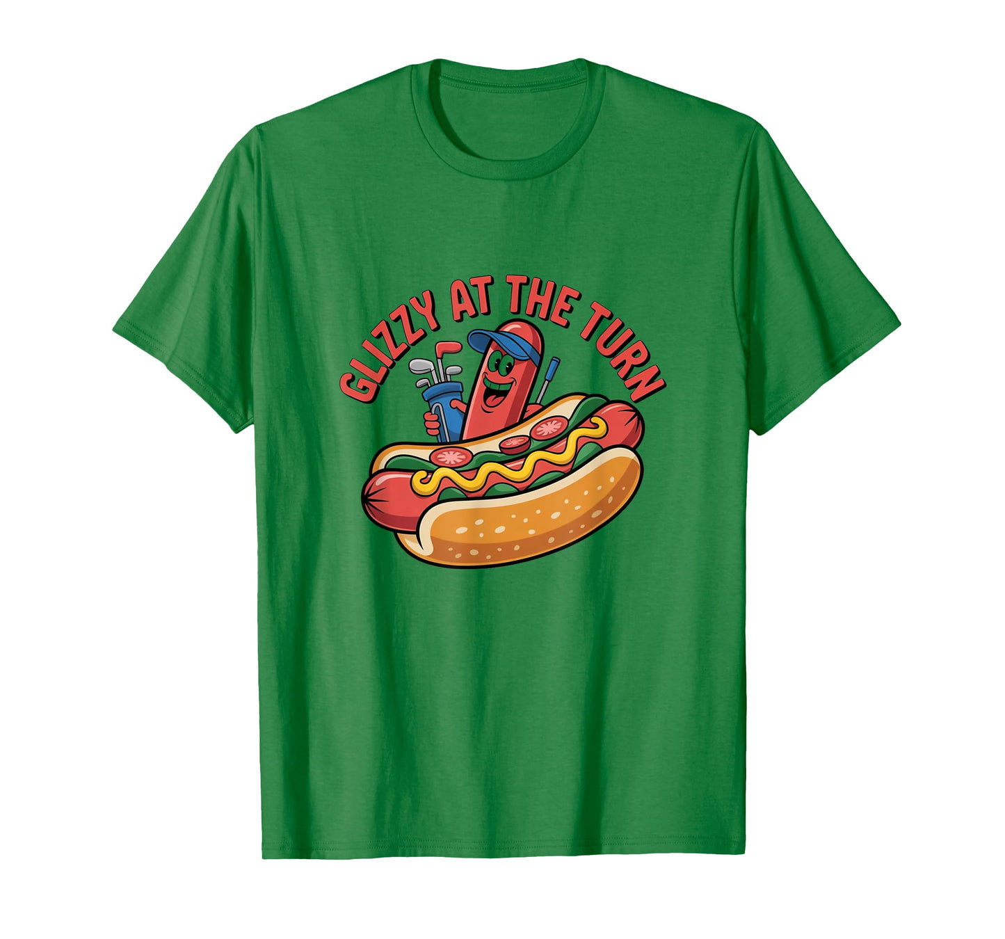 Glizzy at The Turn Golf Hot Dog Funny Golfer T-Shirt