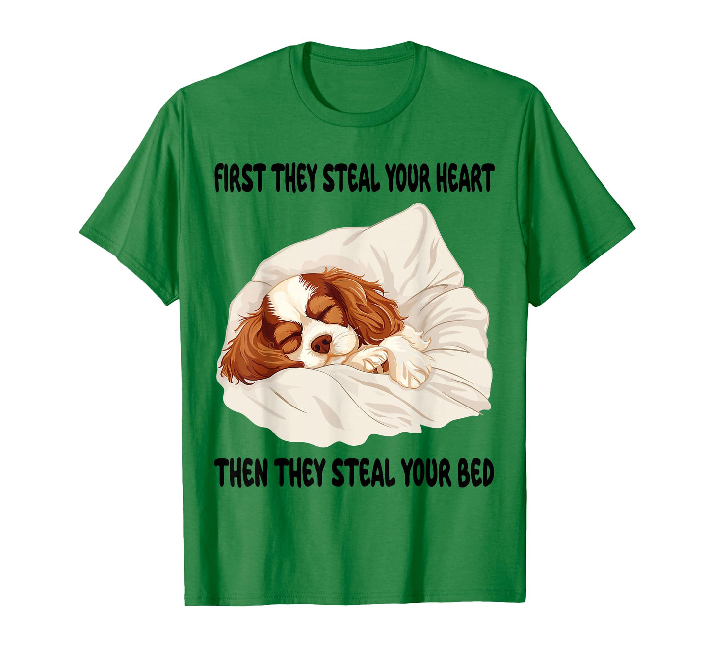Cavalier King Charles Spaniel Sleeping Pajamas Nightgown T-Shirt