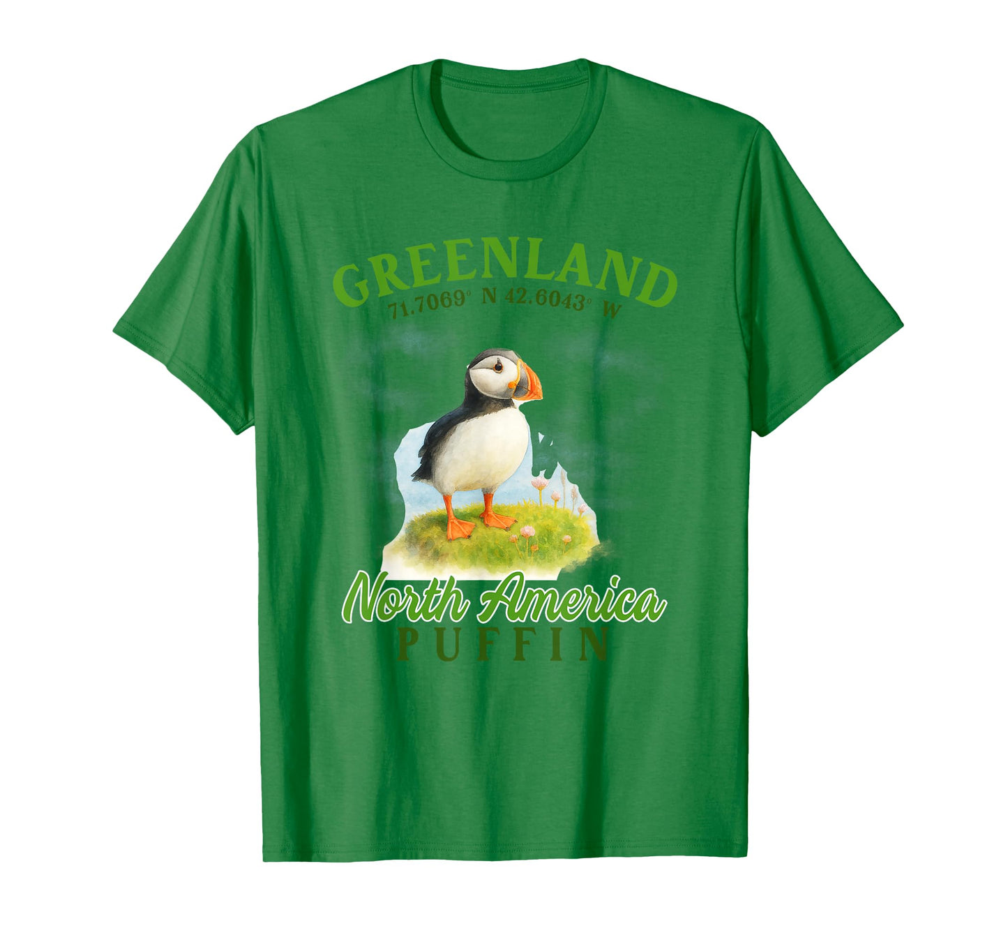 Greenland Travel Souvenir Puffin Arctic Bird Greenlandic T-Shirt
