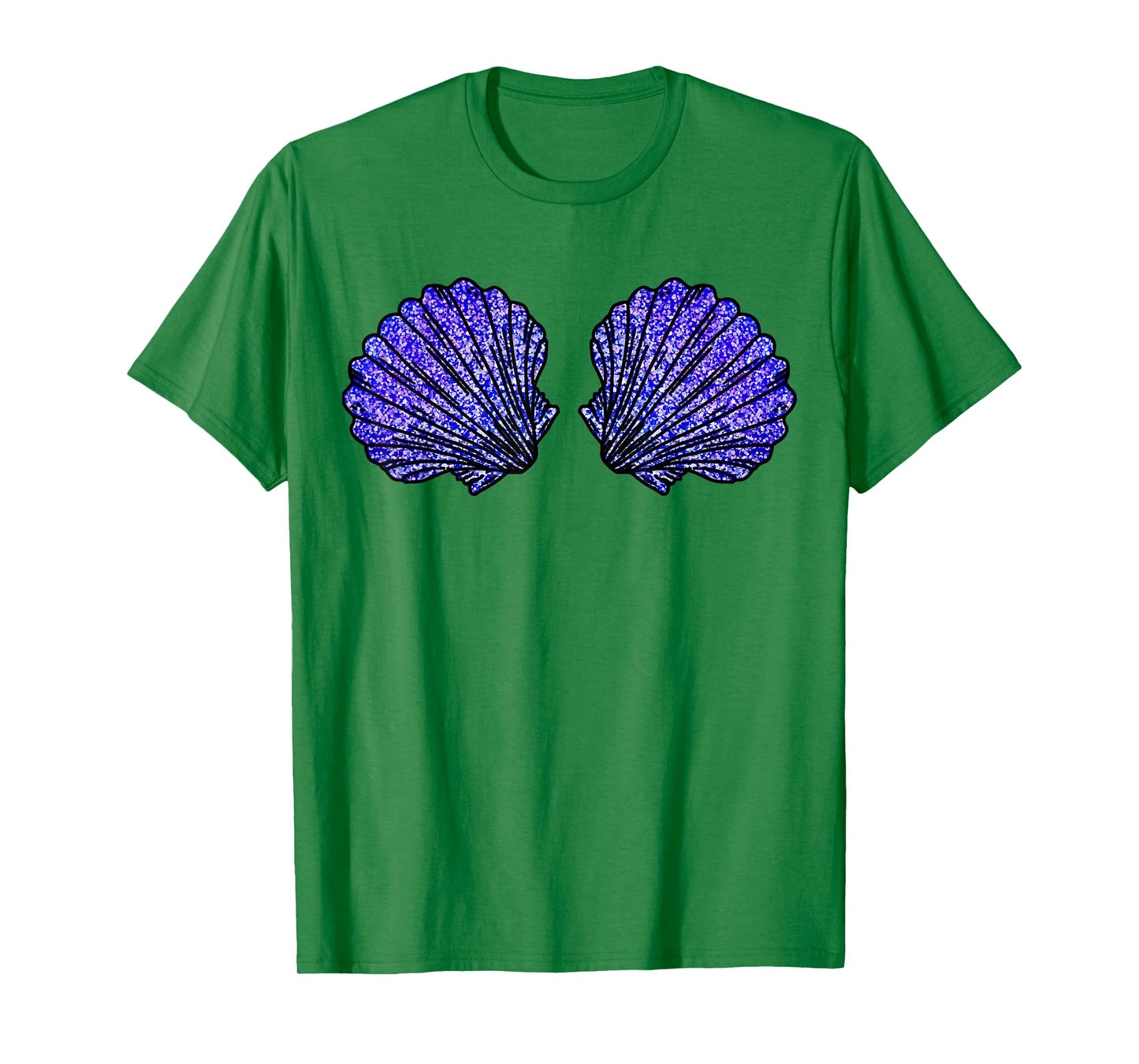 Funny Mermaid Seashell BRA Costume For Women Girls Halloween T-Shirt