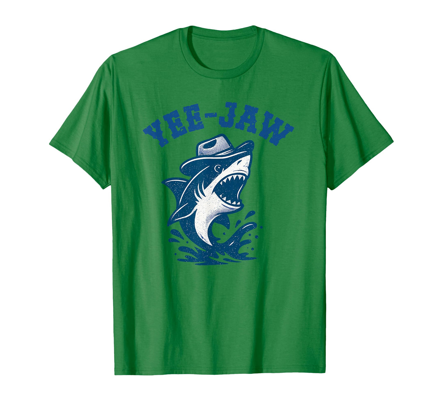 Yee-Jaw Shark Funny Cowboy Shark Humor Western Country Vibes T-Shirt