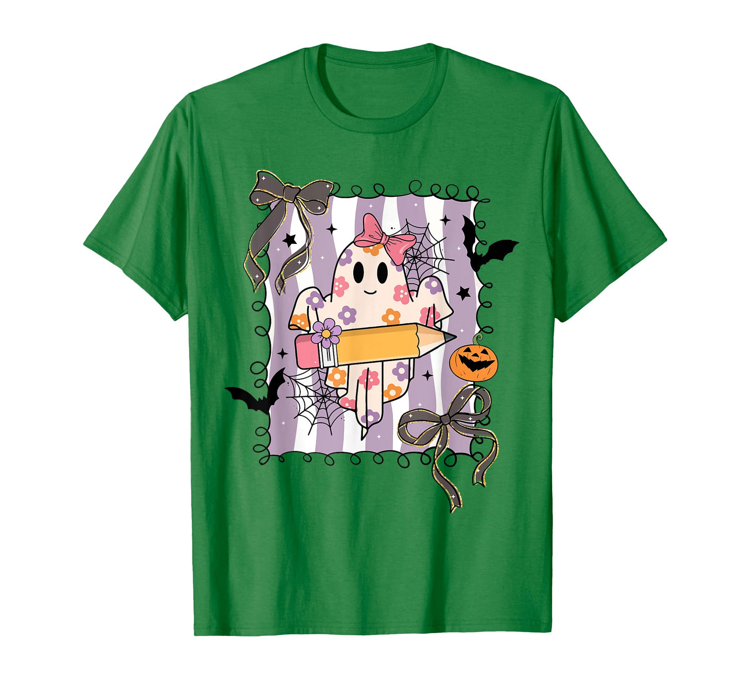 Trick Or Teach Ghost Teacher Spooky Season Happy Halloween T-Shirt