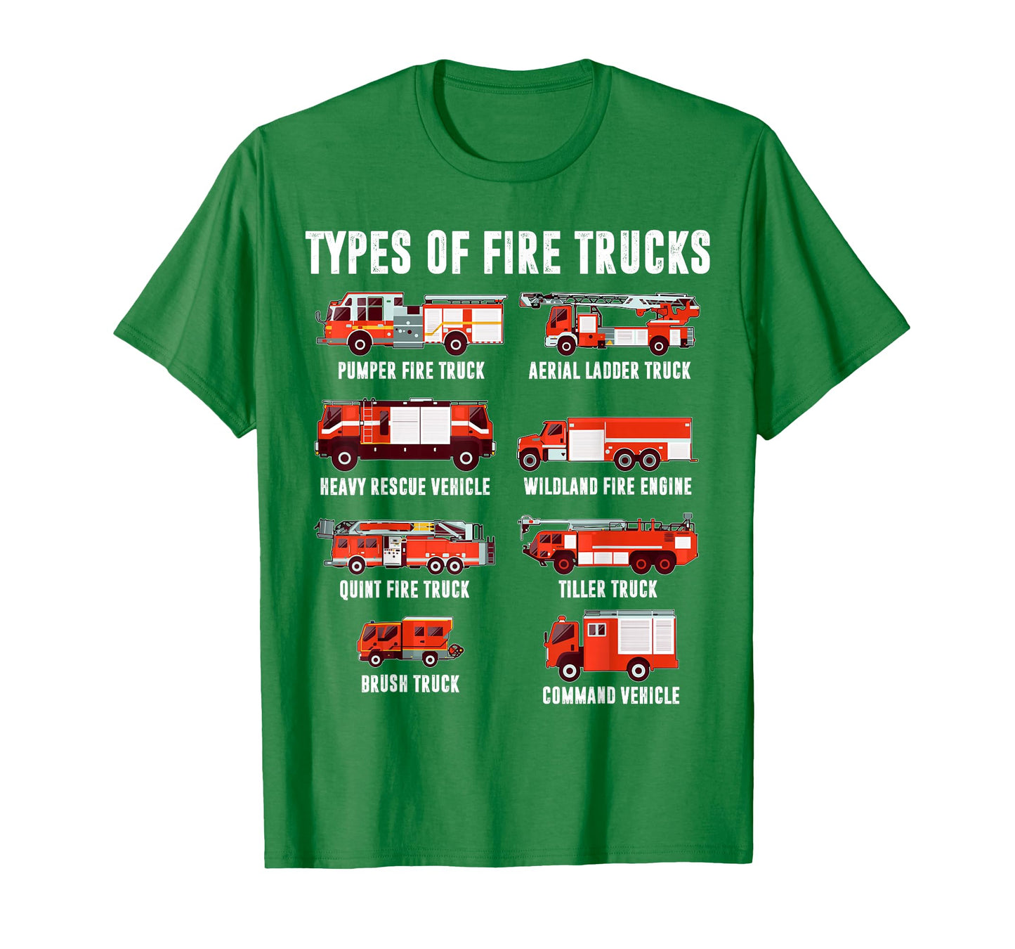 Toddler Boy Types of FireTruck Firefighter Baby Dad Fireman T-Shirt