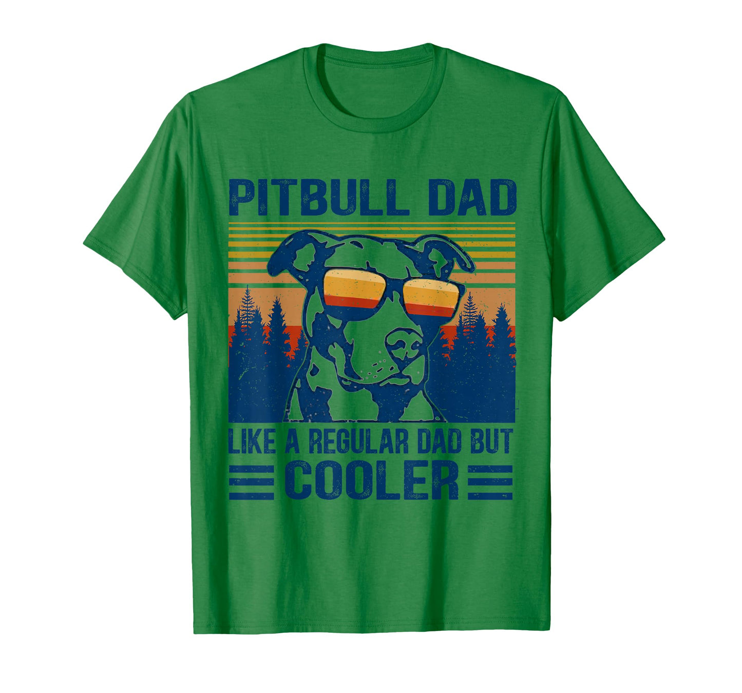 Vintage Pitbull Dad Like A Regular Dad But Cooler Funny Gift T-Shirt
