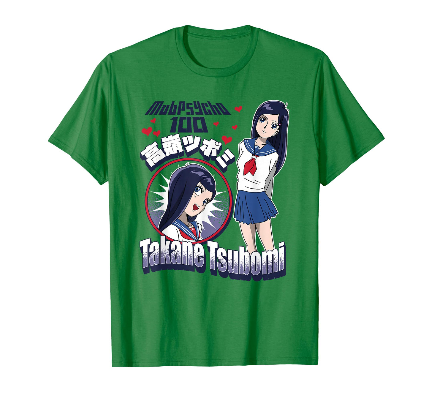 Mob Psycho 100 Takane Tsubomi Cute Hearts Anime Girl T-Shirt