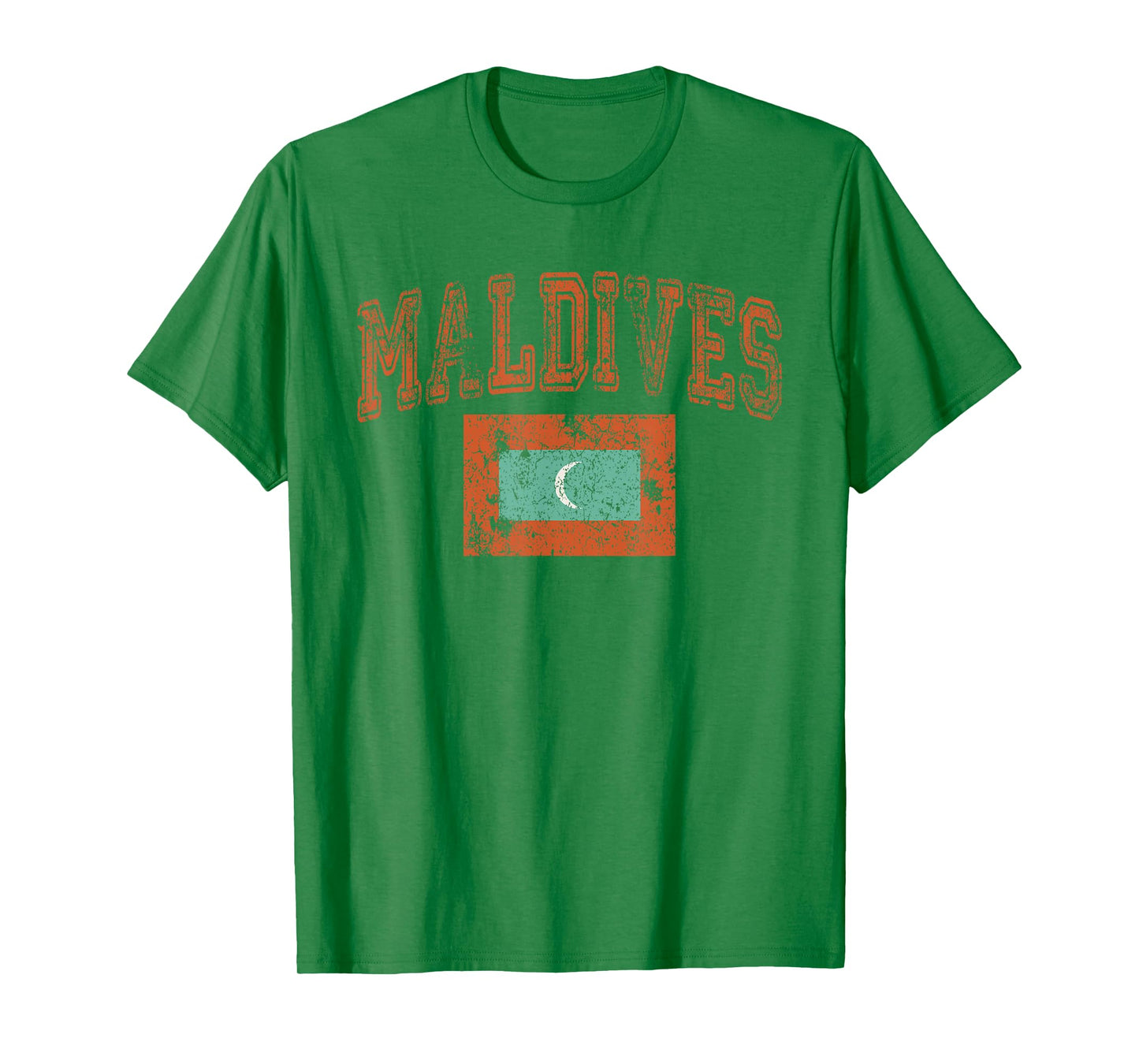 Vintage Retro Faded Maldives Flag T-Shirt