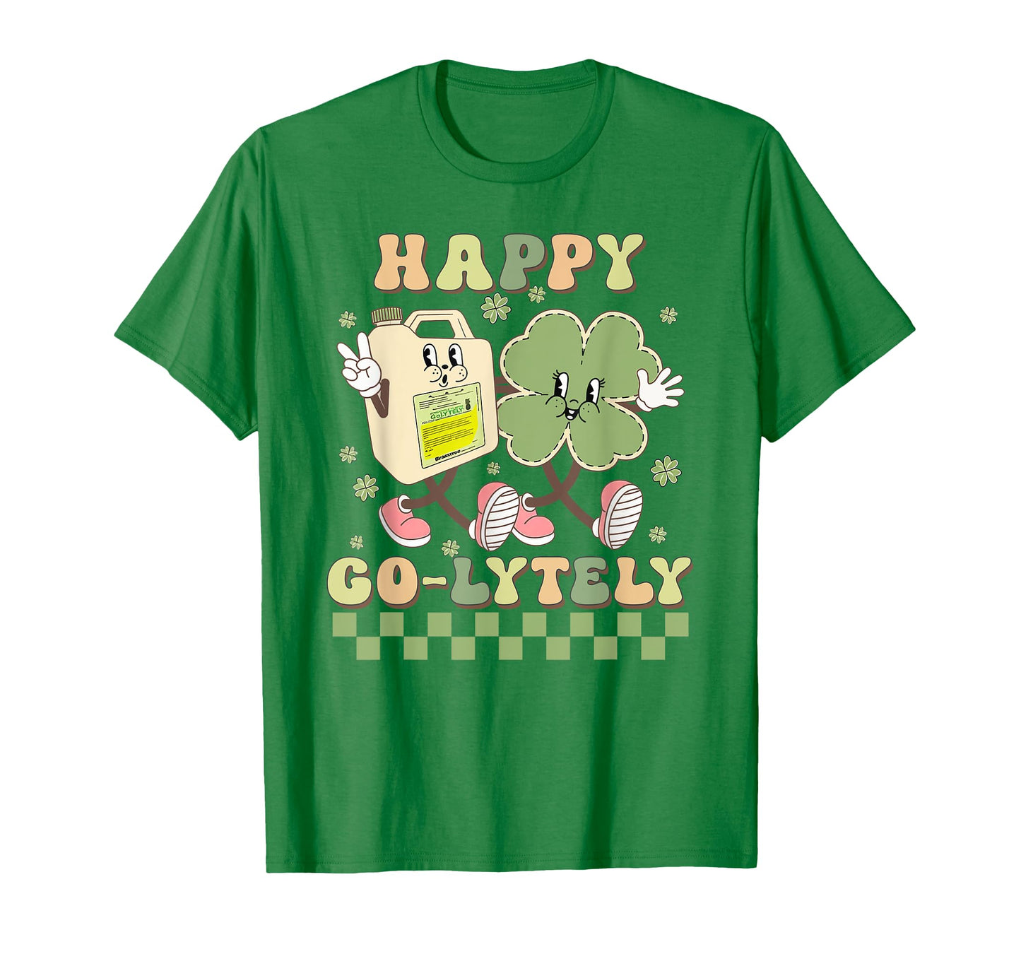 Cute Shamrock Happy Go-Lytely Funny GI Nurse St Patricks Day T-Shirt