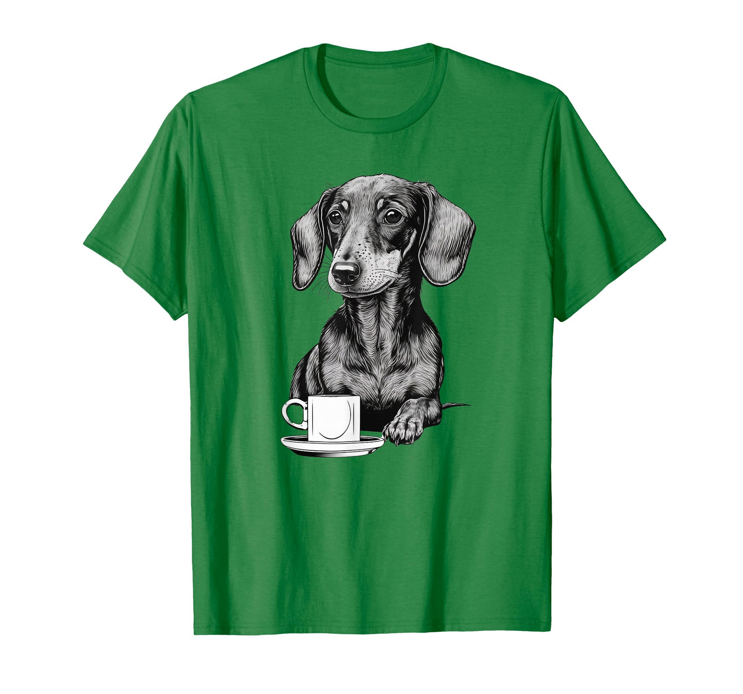 Dachshund Puppy Wiener with Coffee T-Shirt