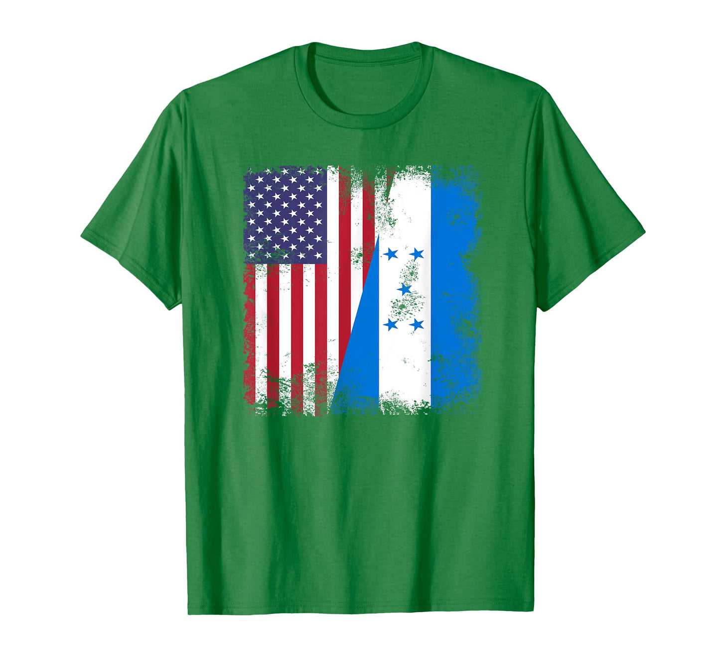 Half Honduran Flag T-Shirt | Vintage Honduras USA Gift T-Shirt