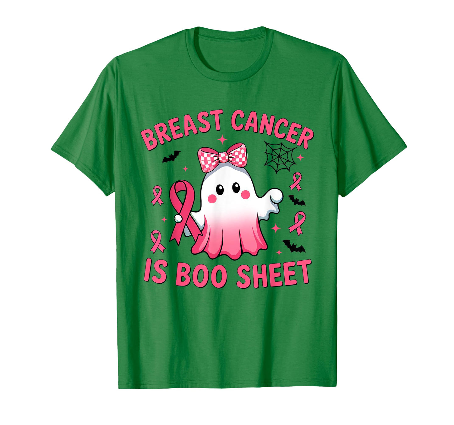 Breast Cancer Is Boo Sheet Pink Ribbon Ghost Halloween T-Shirt