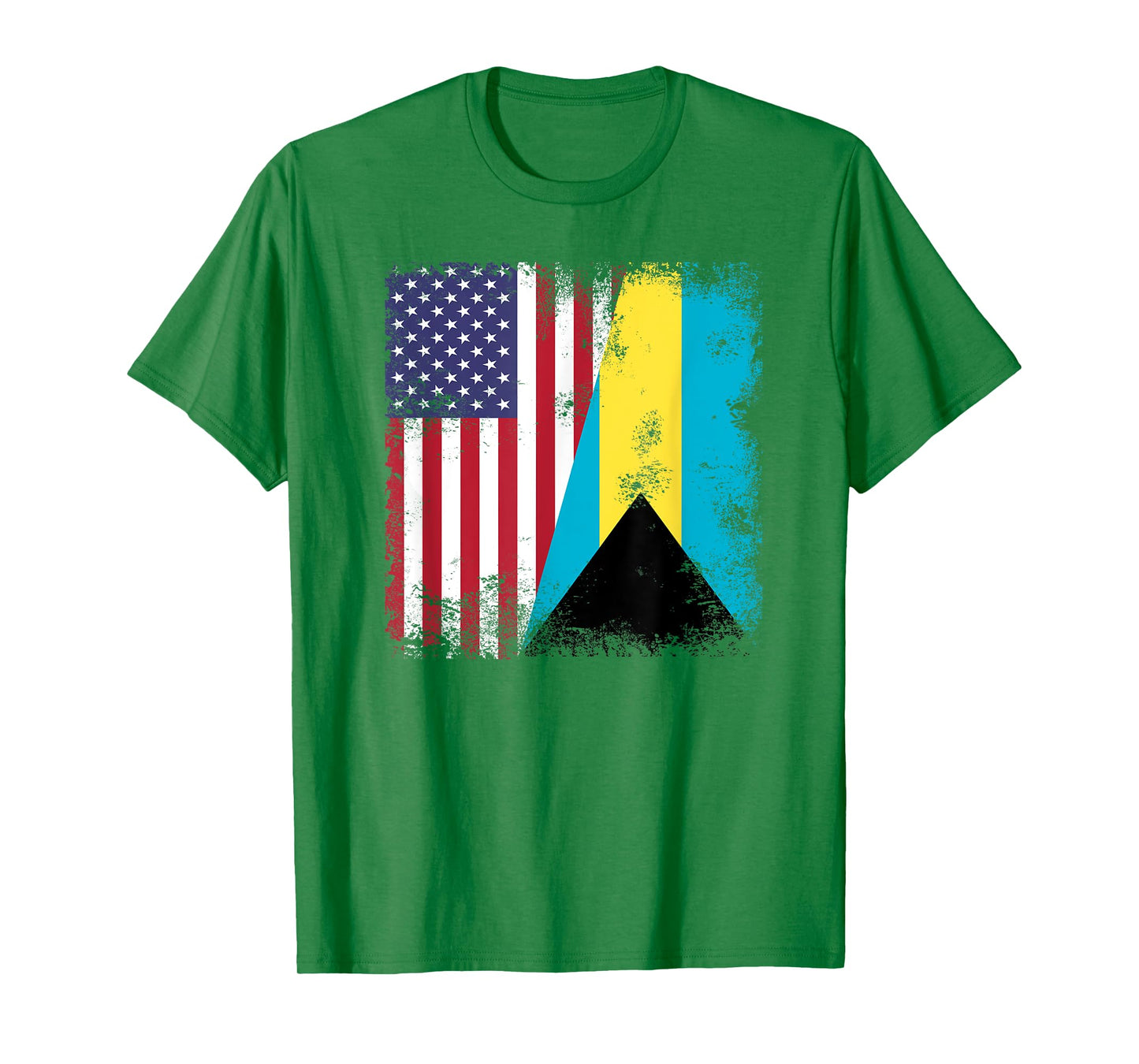 Half Bahamian Flag T-Shirt | Vintage Bahamas USA Gift T-Shirt