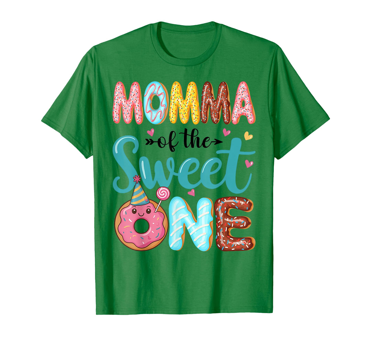Momma Of The Sweet One 1st Birthday Girl Donut Party T-Shirt