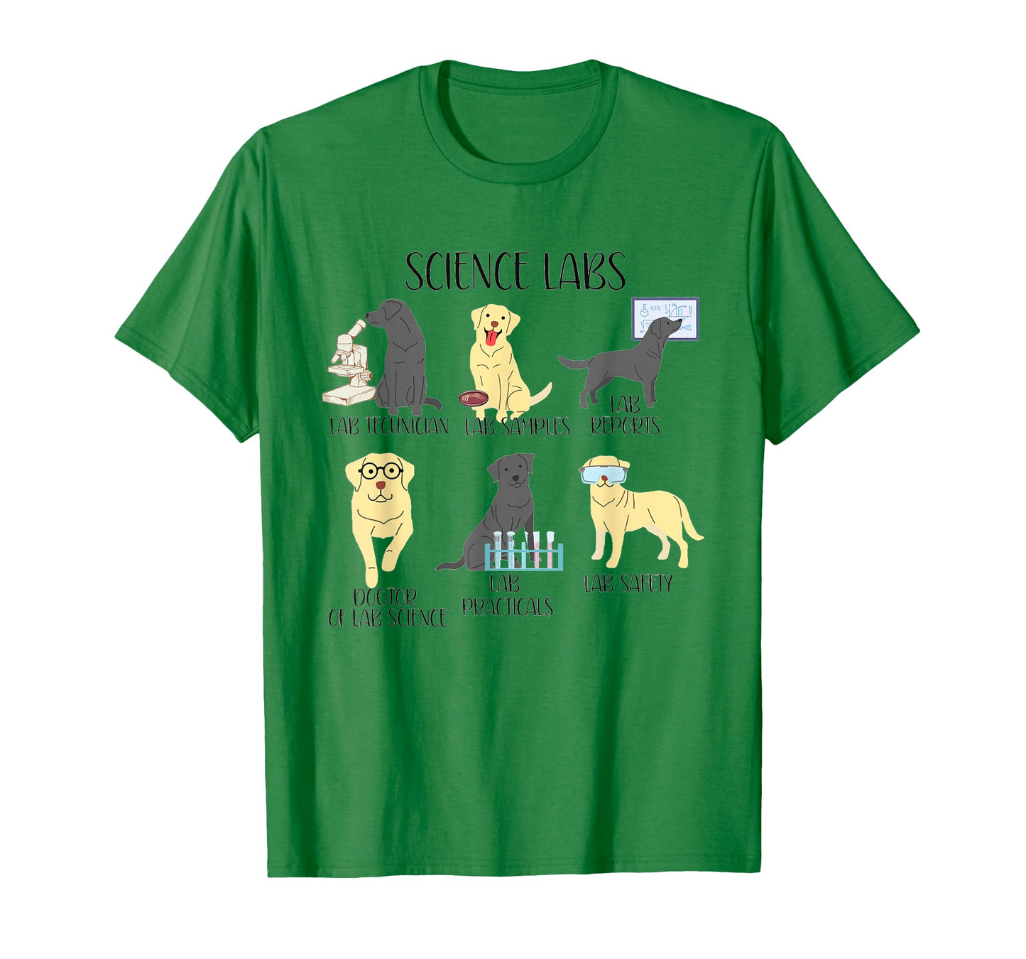 Science Labs Funny Dogs Labrador Retriever Science Teacher T-Shirt