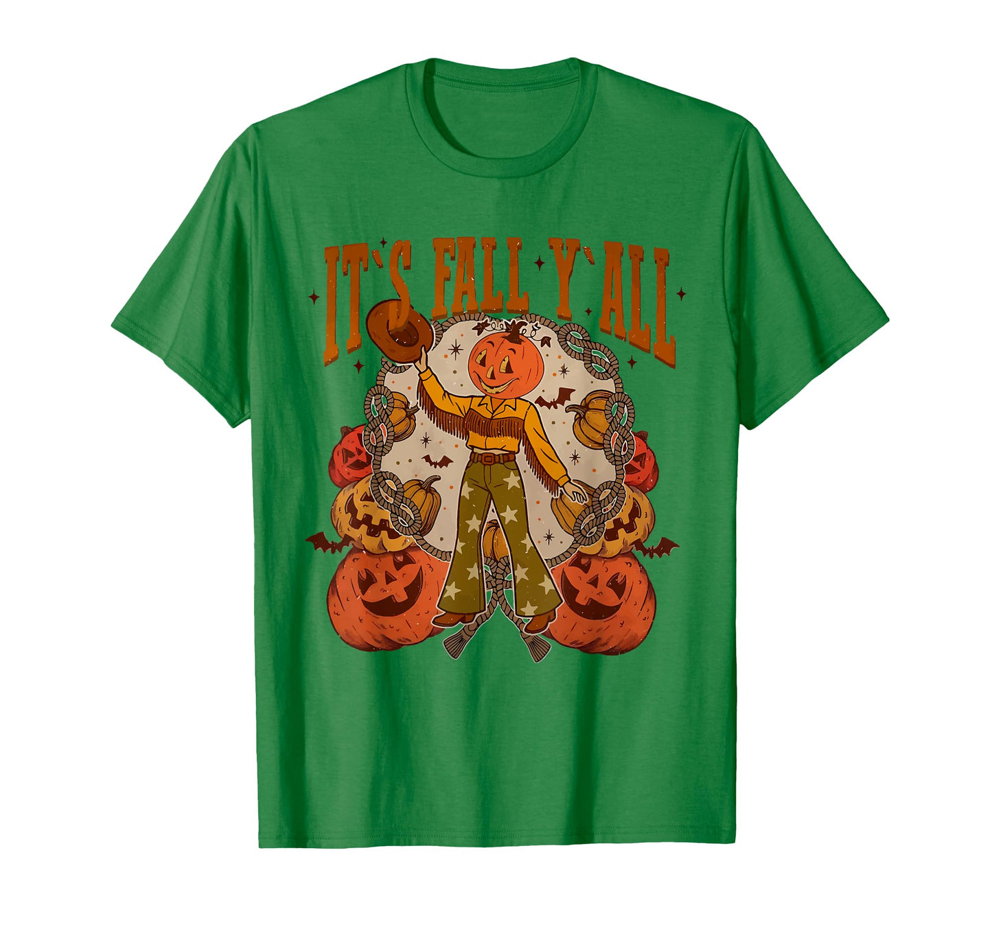 Vintage Funny Halloween Autumn Cute It's Fall Y'all Pumpkins T-Shirt