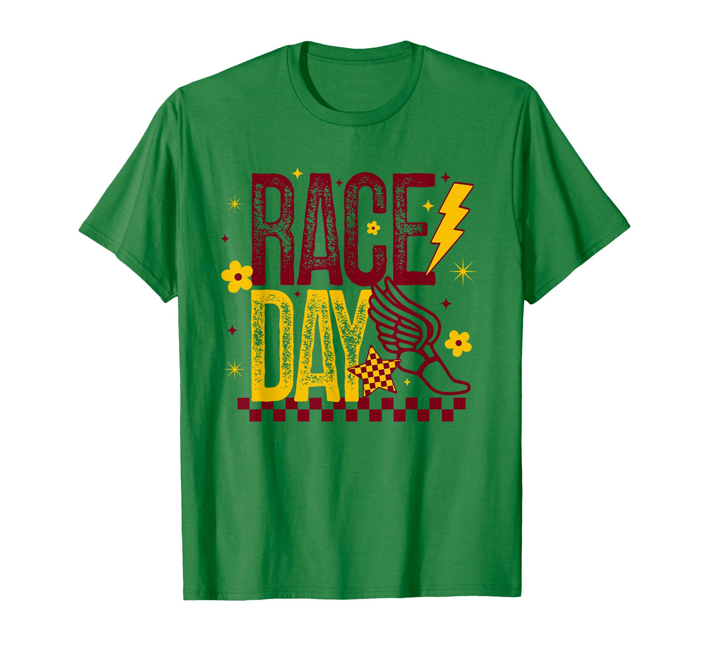 Cross Country Race Day Runner Track and Field Maroon & Gold T-Shirt