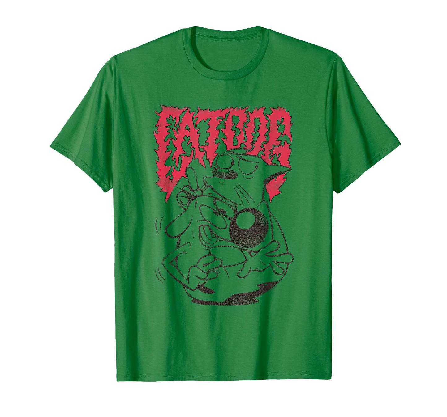 CatDog Heavy Metal Logo Cartoon T-Shirt