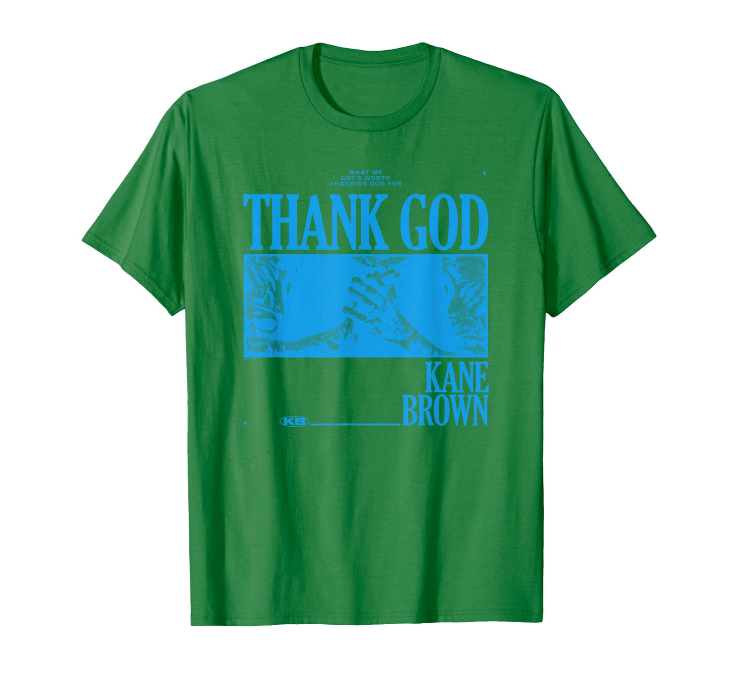 Kane Brown Thank God White & Blue Country Music Artist T-Shirt