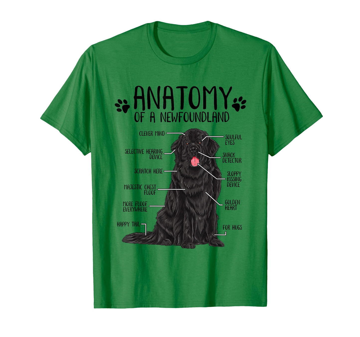 Funny Anatomy Newfoundland Dog Cute Newfie Lover T-Shirt