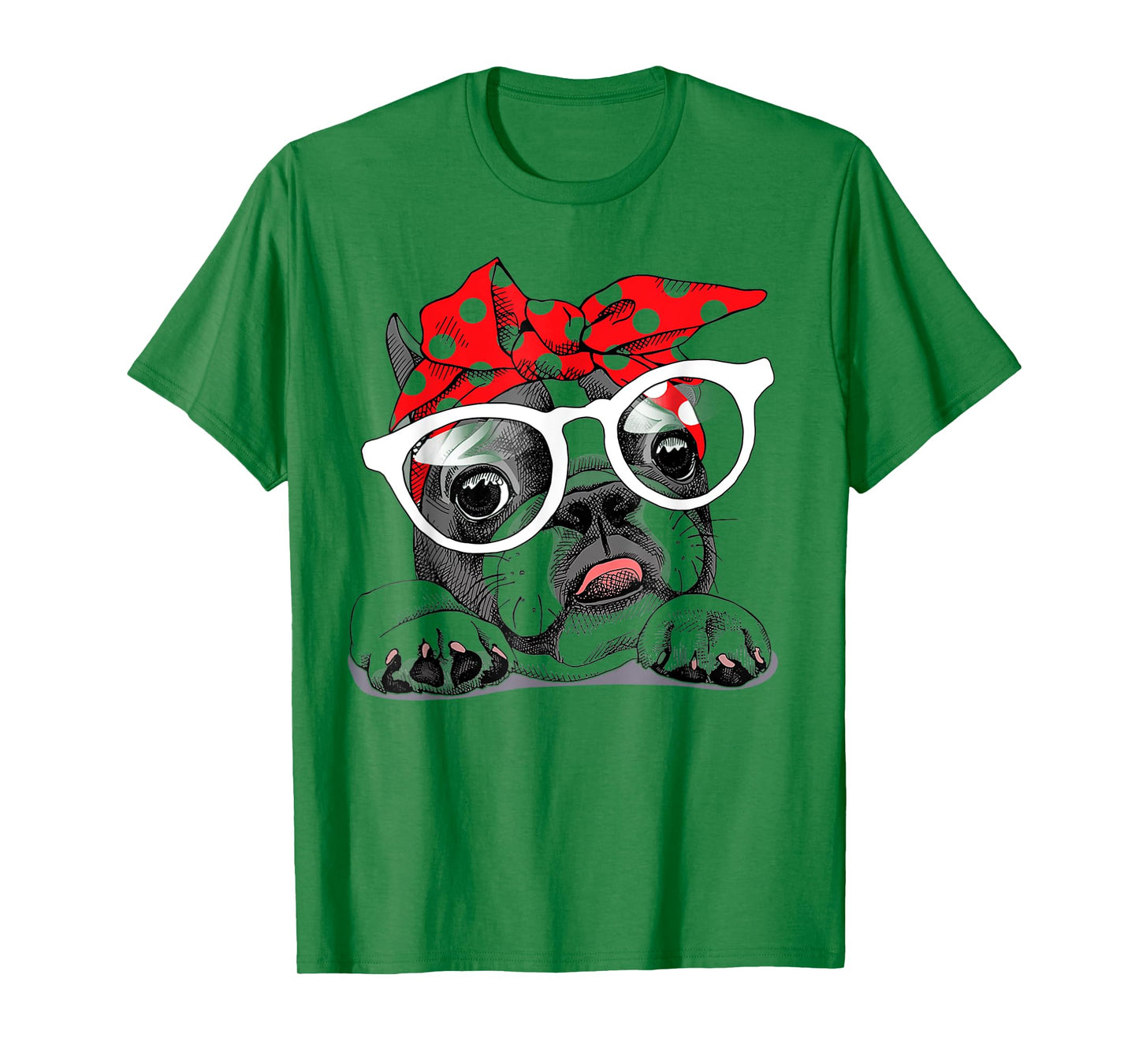 Cute French Bulldog Colorful Headband and Glasses T-Shirt