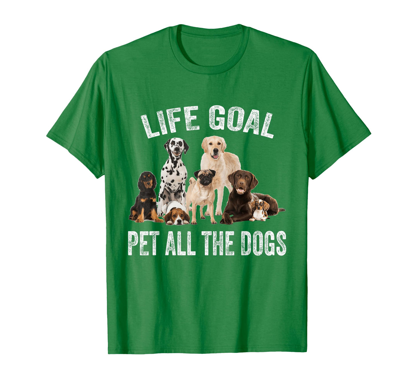 Vintage Life Goal Pet All The Dogs Funny Dogs Peters Lovers T-Shirt