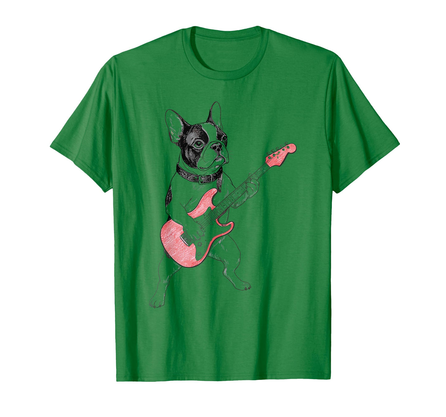 French Bulldog Playing A Guitar | Vintage French Bulldog T-Shirt