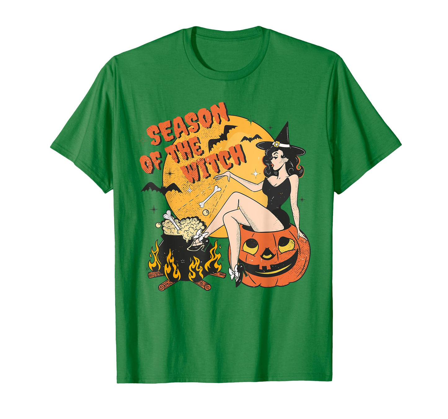 Retro Season of the Witch Halloween Salem Witch Womens Mens T-Shirt